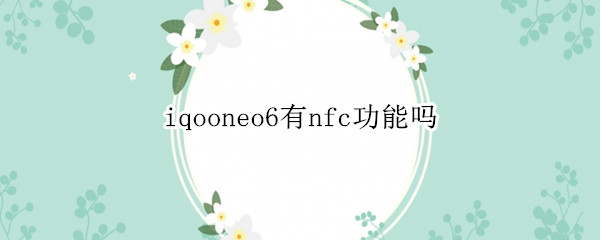 iqooneo6有nfc功能吗（iqooneo5s支不支持nfc）