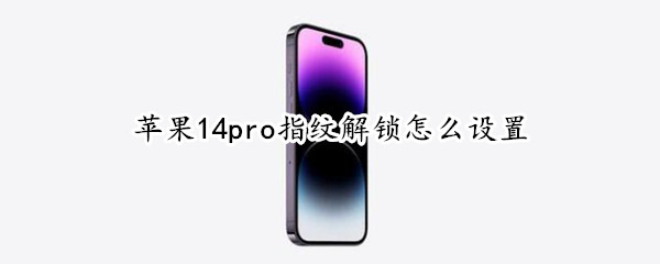 苹果14pro指纹解锁怎么设置 iphone12pro如何设置指纹解锁