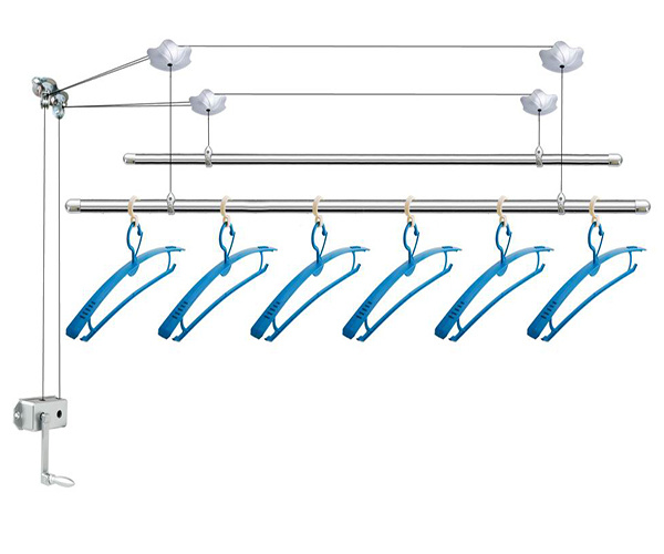 手摇升降晾衣架安装方法