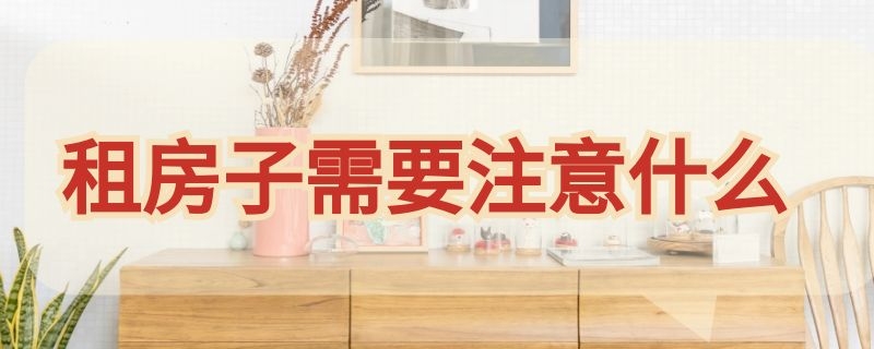 租房子需要注意什么（往外租房子需要注意什么）