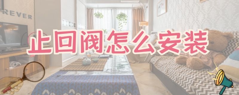 止回阀怎么安装 水表止回阀怎么安装