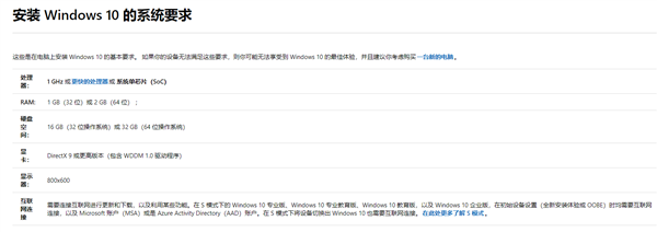 Win10硬件配置要求（win10系统硬件配置要求）