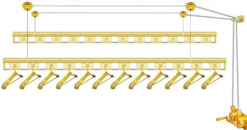 伊智佳三杆手摇晾衣架安装教程（伊智佳三杆手摇晾衣架安装教程图解）