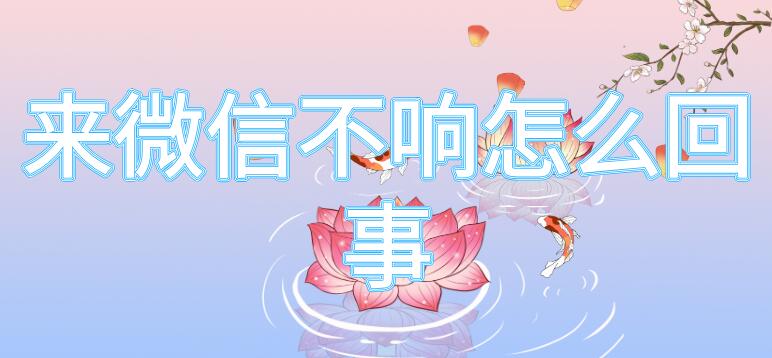 来微信不响怎么回事 华为手机来微信不响怎么回事