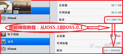 图解用红雪从ios5.1.1降级5.0.1教程