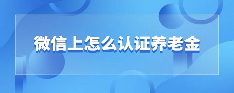 微信上怎么*养老金（微信上怎么养老金认证）