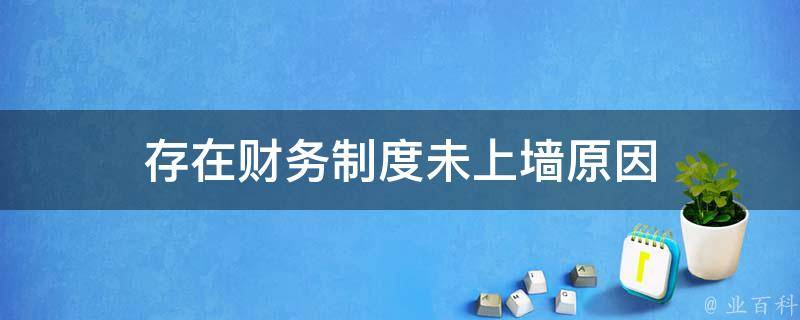 存在财务制度未上墙原因 财务制度执行不严格的整改措施